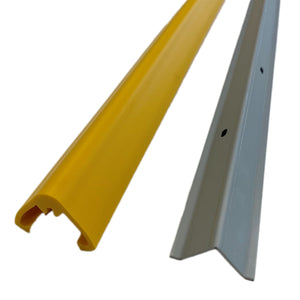 ＳＣＬ型直角コーナー用コーナーガード　当板付き　ＳＣＬ－００３５Ｖ　長さ１．５ｍ　黄
