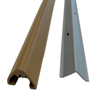 ＳＣＬ型直角コーナー用コーナーガード　当板付き　ＳＣＬ－００３５Ｖ　長さ１ｍ　茶