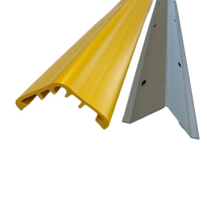 ＳＣＬ型直角コーナー用コーナーガード　当板付き　ＳＣＬ－００９０Ｖ　長さ１ｍ　黄