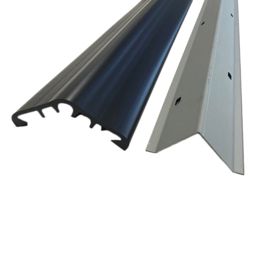 ＳＣＬ型直角コーナー用コーナーガード　当板付き　ＳＣＬ－００９０Ｖ　長さ１．５ｍ　黒