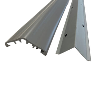 ＳＣＬ型直角コーナー用コーナーガード　当板付き　ＳＣＬ－００９０Ｖ　長さ１．５ｍ　グレー