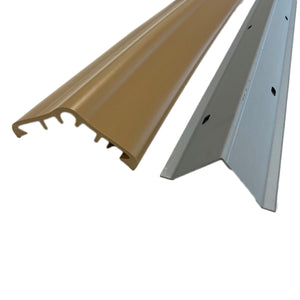 ＳＣＬ型直角コーナー用コーナーガード　当板付き　ＳＣＬ－００９０Ｖ　長さ２ｍ　茶