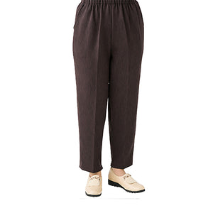 裾ファスナーパンツ　診察湿布貼り　保温素材　秋冬　婦人　股下５５ｃｍ　ＢＲ　Ｌ