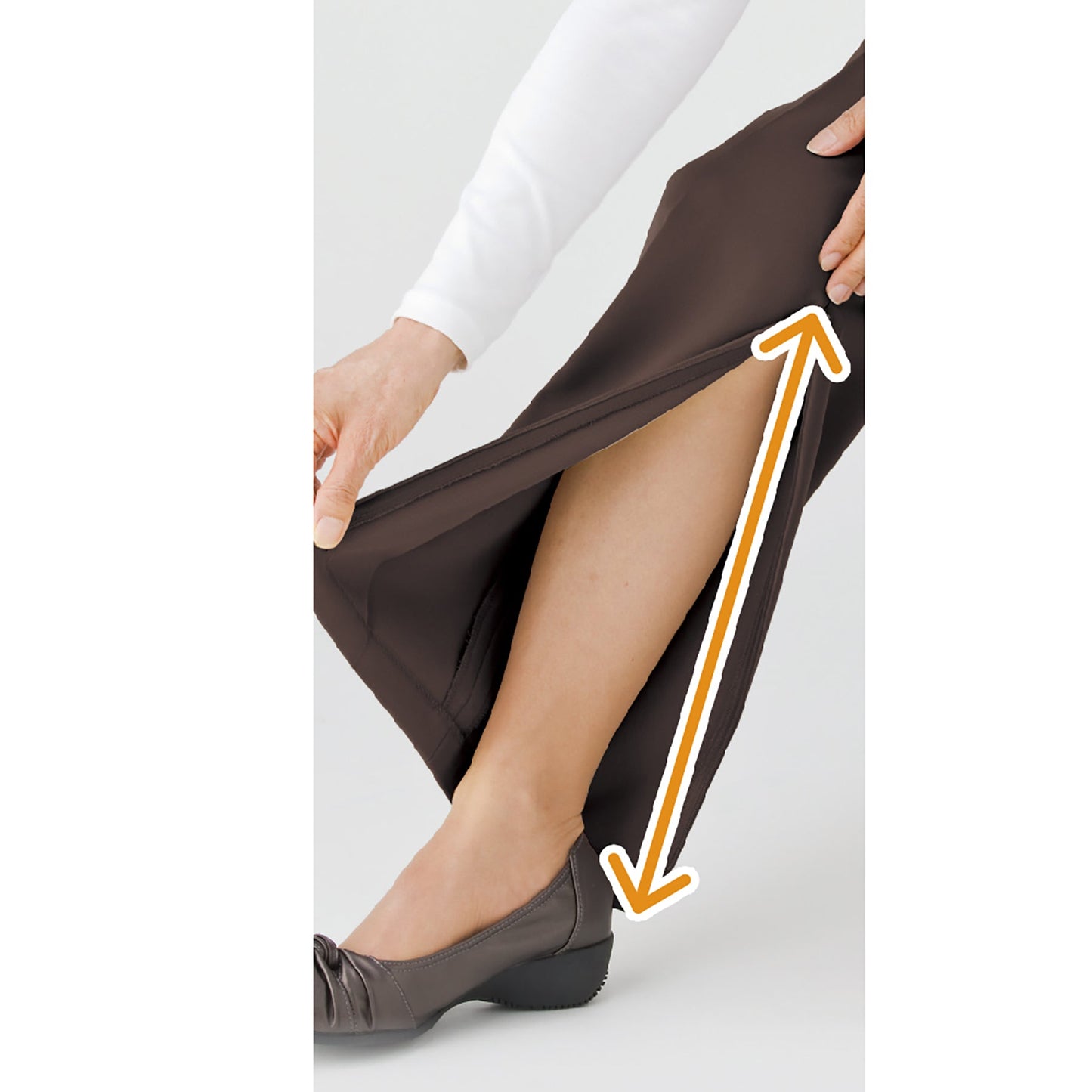 裏起毛両脇ファスナー全開パンツ　自分で簡単脱着　車いす　診察時　介護　ＧＹ　２Ｌ