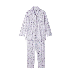 大きめボタンのびのび素材パジャマ　着替え簡単　着心地快適　婦人用　ＰＵ　Ｍ