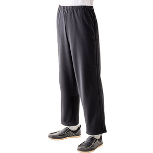 裏起毛脇全開スウェットパンツ　自分で簡単脱着　診察時　秋冬　紳士用　ＢＫ　Ｍ