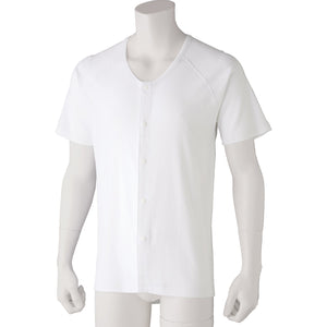 半袖ホックシャツ（２枚組）　抗菌防臭　着替え動き簡単　紳士用　ＷＨ　３Ｌ