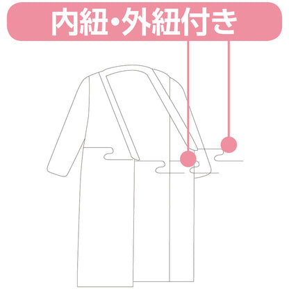 打合せネグリジェ　日本製　綿１００％　脱ぎ着簡単　はだけにくい　婦人用　ＰＵ　Ｍ