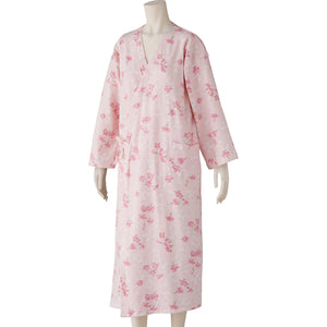 打合せネグリジェ　日本製　綿１００％　脱ぎ着簡単　はだけにくい　婦人用　ＰＫ　Ｍ