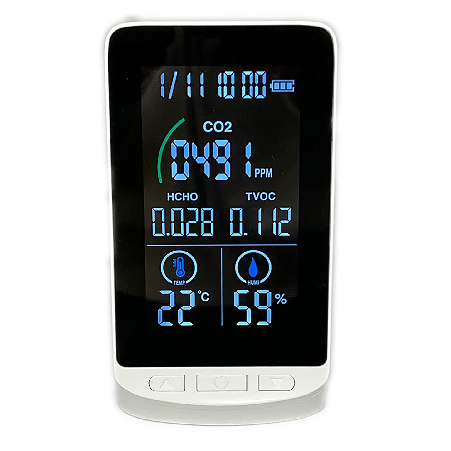 オムニ　日本製　ＮＤＩＲ式　多機能型ＣＯ２濃度測定器　温湿度測定機能付　３密回避