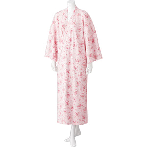 ヒモなしやわらかワンタッチねまき　綿１００％　脱ぎ着簡単　婦人用　ＰＫ　Ｌ