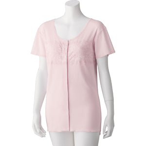 フロントレース３分袖ワンタッチインナー　綿１００％　着心地快適　婦人用　ＰＨ　２Ｌ