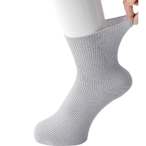 足首ゆったりソックス　抗菌防臭加工　足首ゴムなし　２２～２４ｃｍ　淡グレー