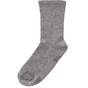 足首ゆったり名前の書けるスベリ止め付ソックス　抗菌防臭　２４～２６ｃｍ　グレー