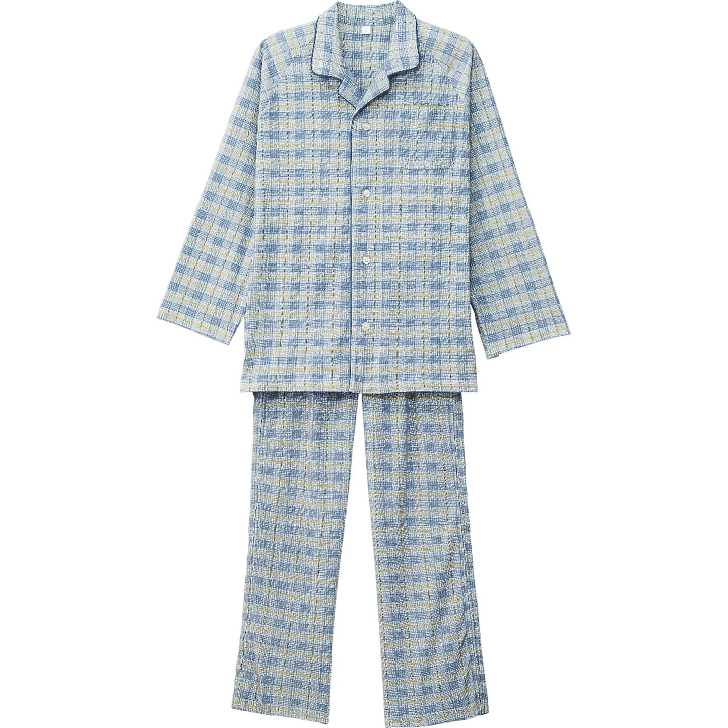 ワンタッチテープ＋フルオープンパジャマ　オムツ交換点滴時　通年　紳士　ＢＬ　Ｍ