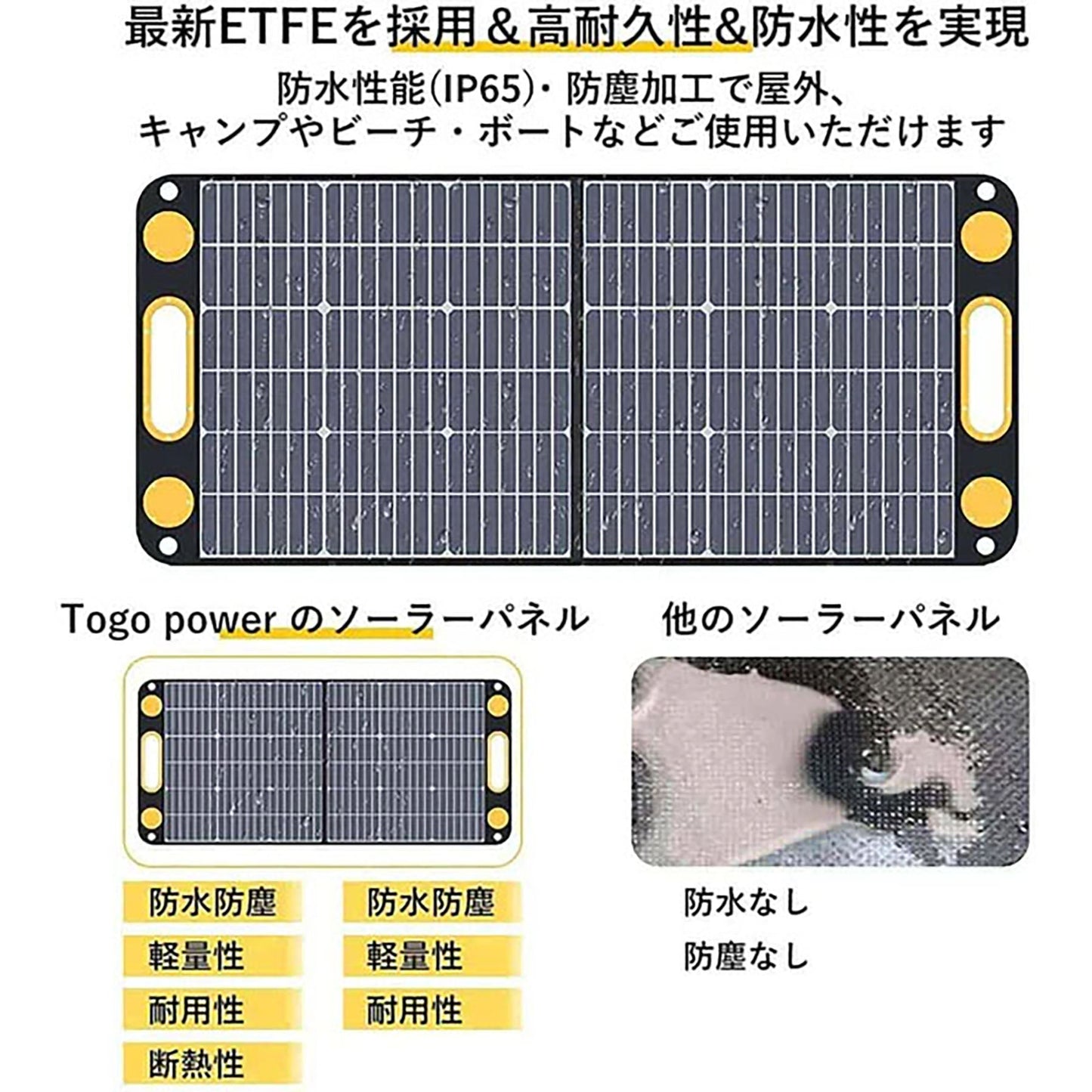 ＴｏｇｏＰｏｗｅｒ　ＡＤＶＡＮＣＥ　１００Ｗ　ソーラーパネル　太陽光パネル　防災安全協会推奨