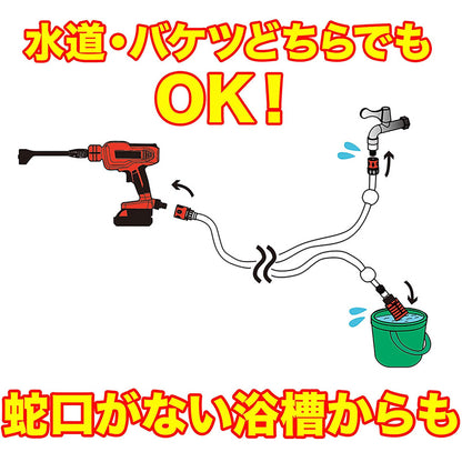 ＹＡＲＤＦＯＲＣＥ　２４Ｖコードレス強水圧洗浄機　家庭用　庭屋内外お掃除