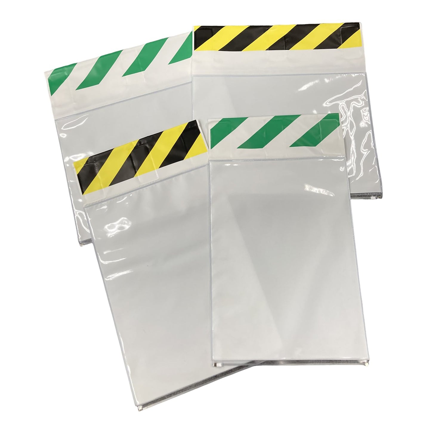 ポケット垂れ幕　緑／白　ヨコ