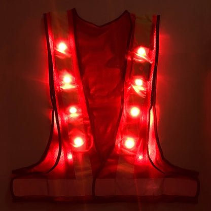 ＬＥＤオールシーズンメッシュベスト「光輝」　赤色　ＬＥＤ－ＡＳＶ－ＯＬＧ