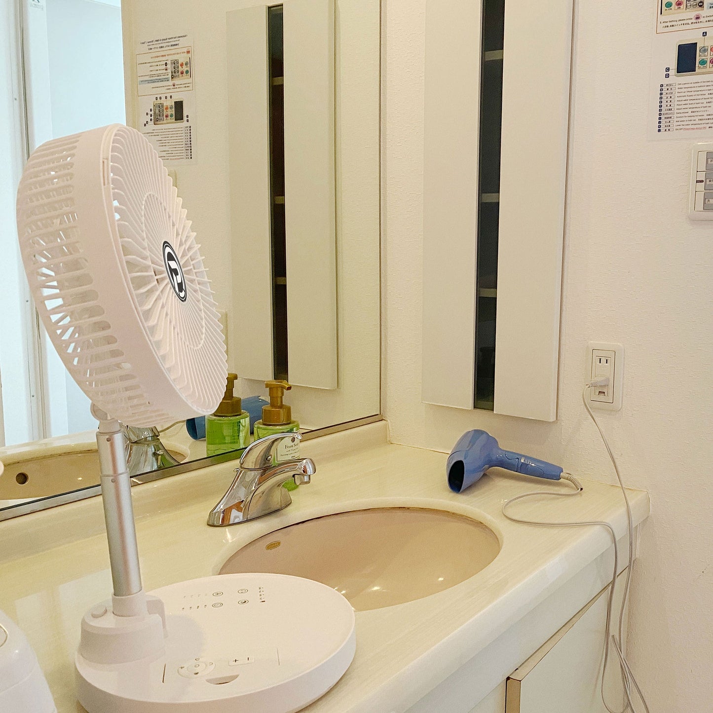 エグゼラックス　コードレス扇風機サーキュレーター　２５ｃｍホワイト