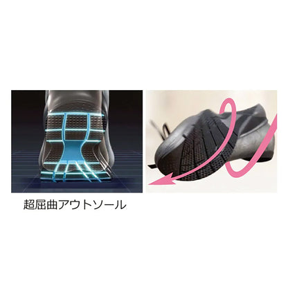 ラックラック　撥水ストレッチバイカラーパンプス　超軽量　丸洗いＯＫ　ブラック　２４．５ｃｍ