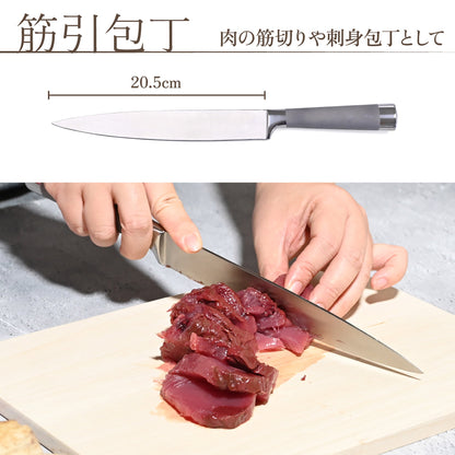 Ａｎｎａ　Ｒｏｓｓｉ　包丁５本セット　【木製収納台セット】