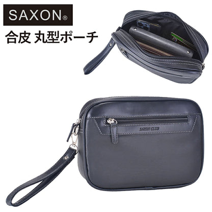 ＳＡＸＯＮ　丸型ポーチ　５２３１　ブラック