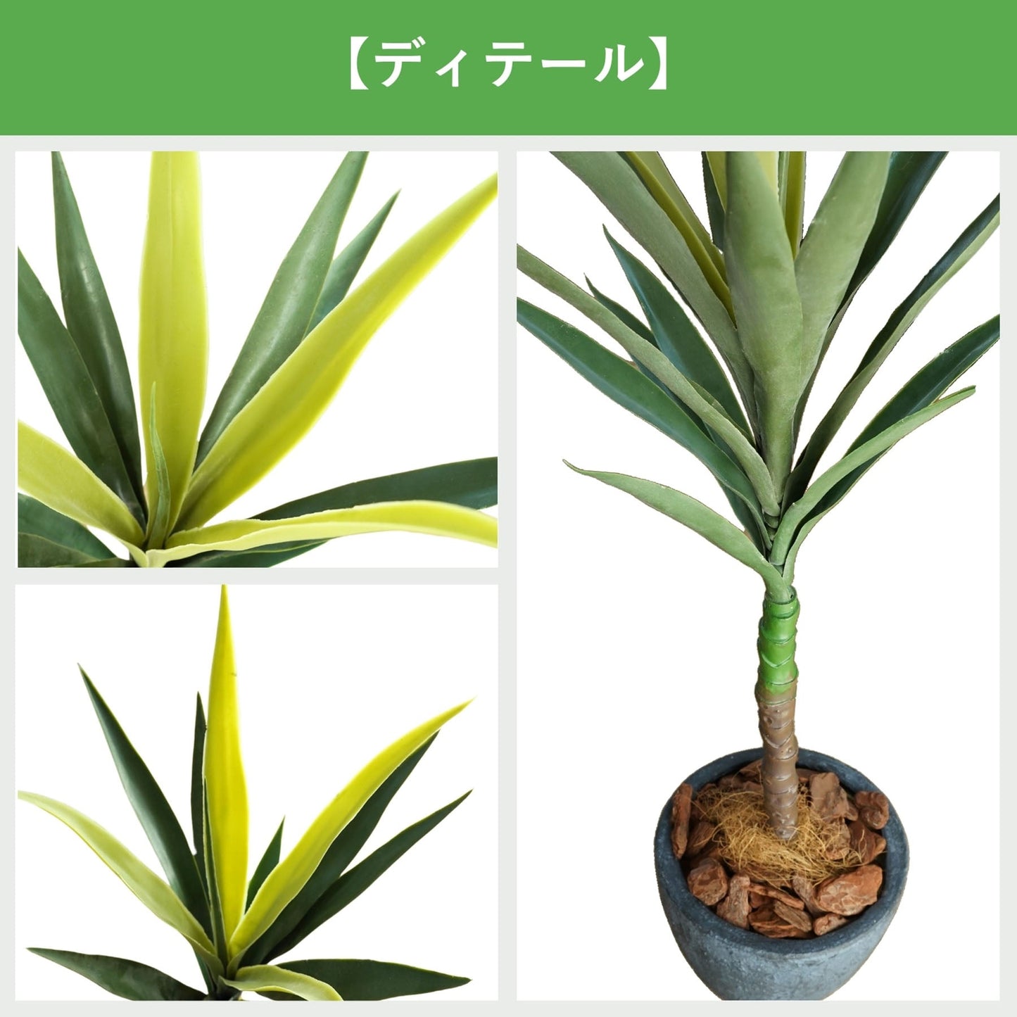 光触媒インテリアグリーン　ユッカ　観葉植物　高さ１００ｃｍ