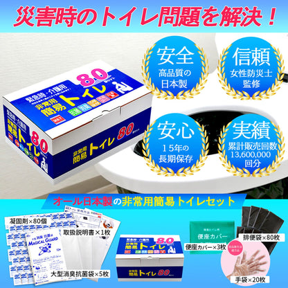 非常用簡易トイレ８０回セット