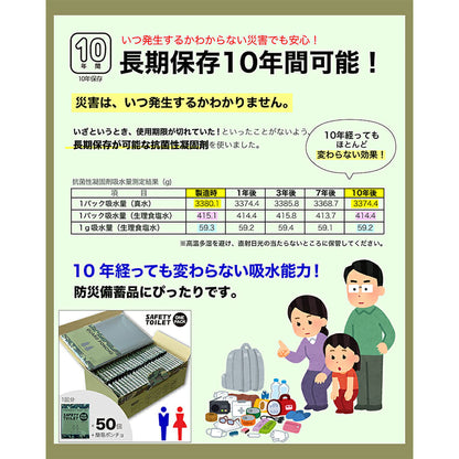 セーフティトイレ　1パック　SAFETY TOILET ONE PACK　５０回分セット　カモフラージュ