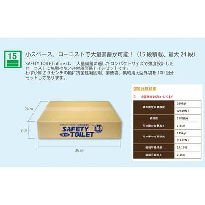 セーフティトイレ　オフィス　SAFETY TOILET office　１００回分セット