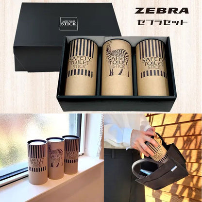 セーフティトイレ　スティック　ギフトセット　SAFETY TOILET STICK GIFT set「ゼブラ」　３０回分