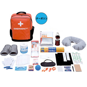 心のケア入り防災バッグ　２５点（ターポリンリュック）
