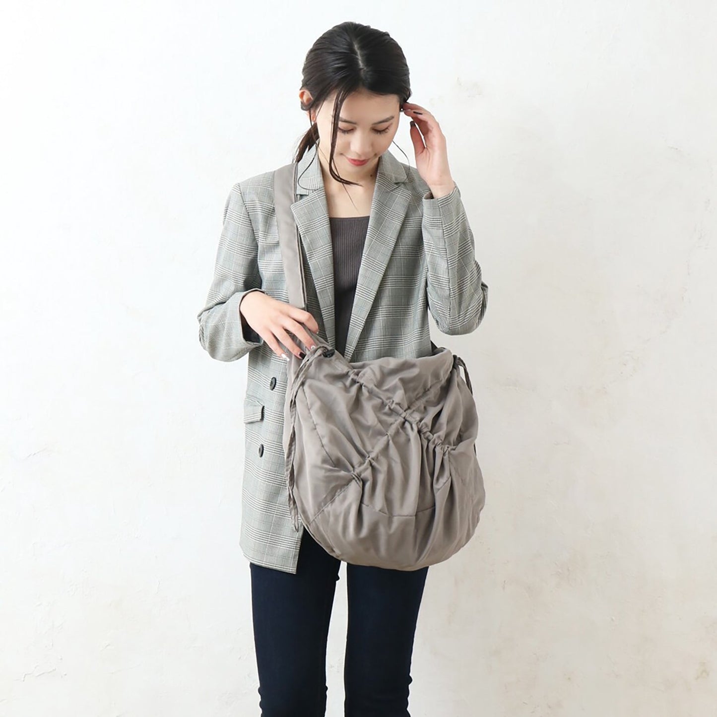 はっ水クロスシャーリングショルダー　ＢＫ