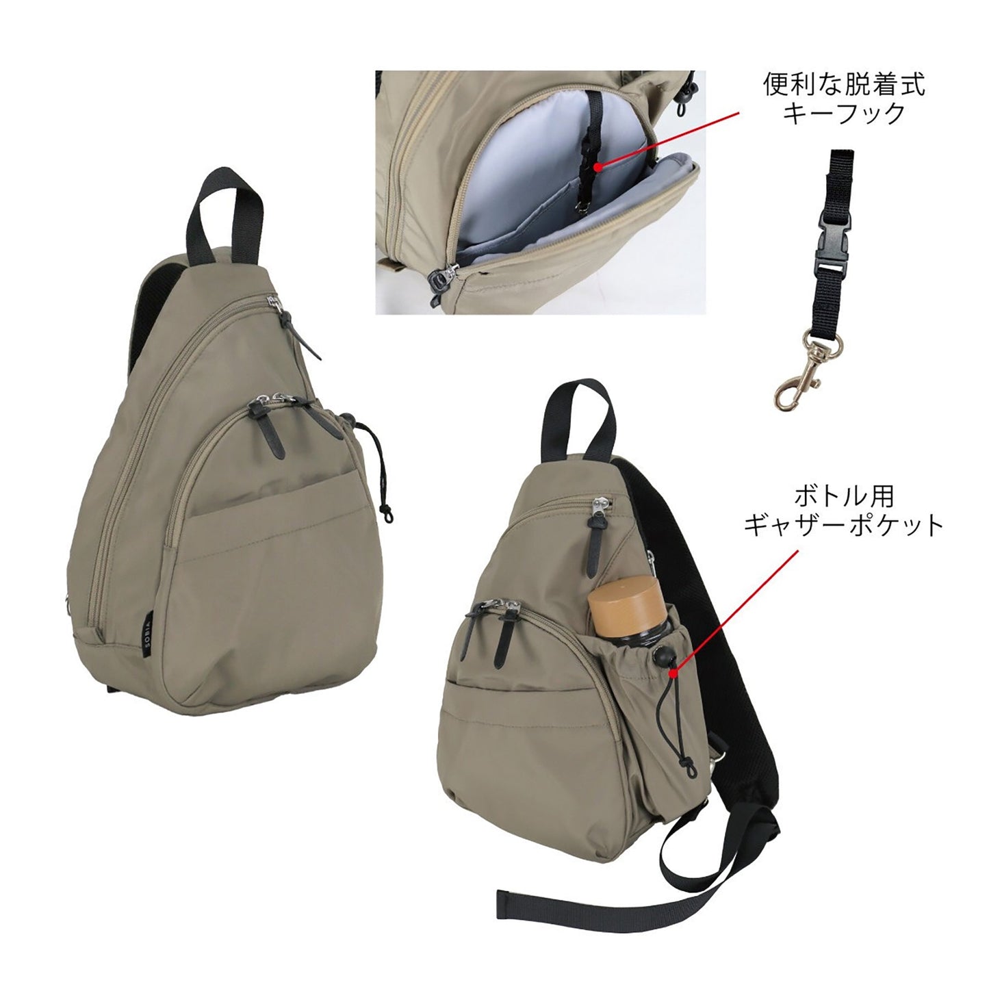 ママカルアクティブボディバッグ　ＧＹ