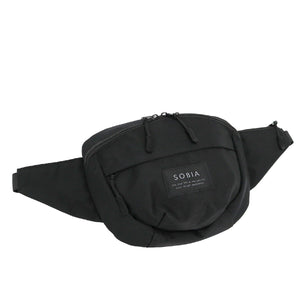 はっ水ナイロンウエストボディバッグ　ＢＫ