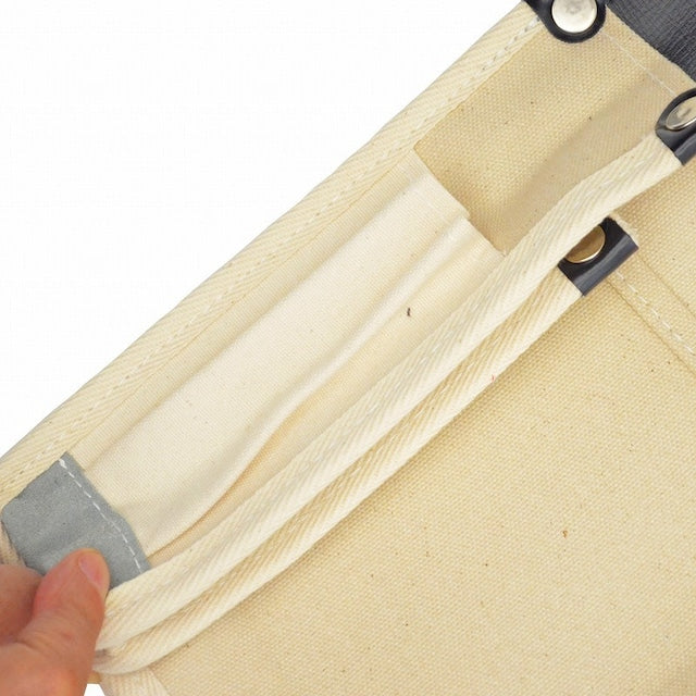 腰袋　内側ポケット付帆布　ＹＫ－０５　白