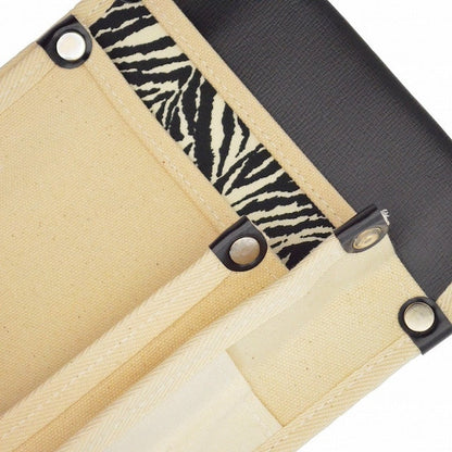腰袋　内側ポケット付帆布／白虎柄