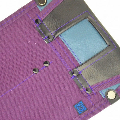 腰袋　内側ポケット付帆布／紺和柄