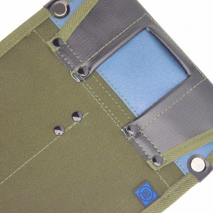 腰袋　内側ポケット付帆布／緑和柄