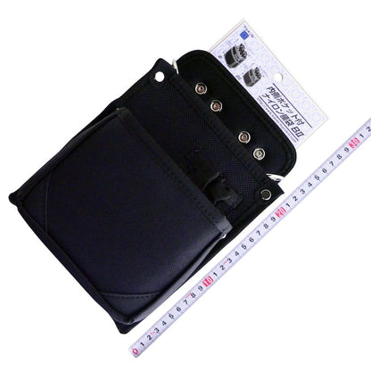内側ポケット付ナイロン腰袋　ＢⅡ　黒