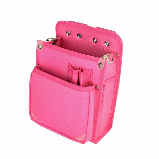 内側ポケット付ナイロン腰袋　Ｂ　桃