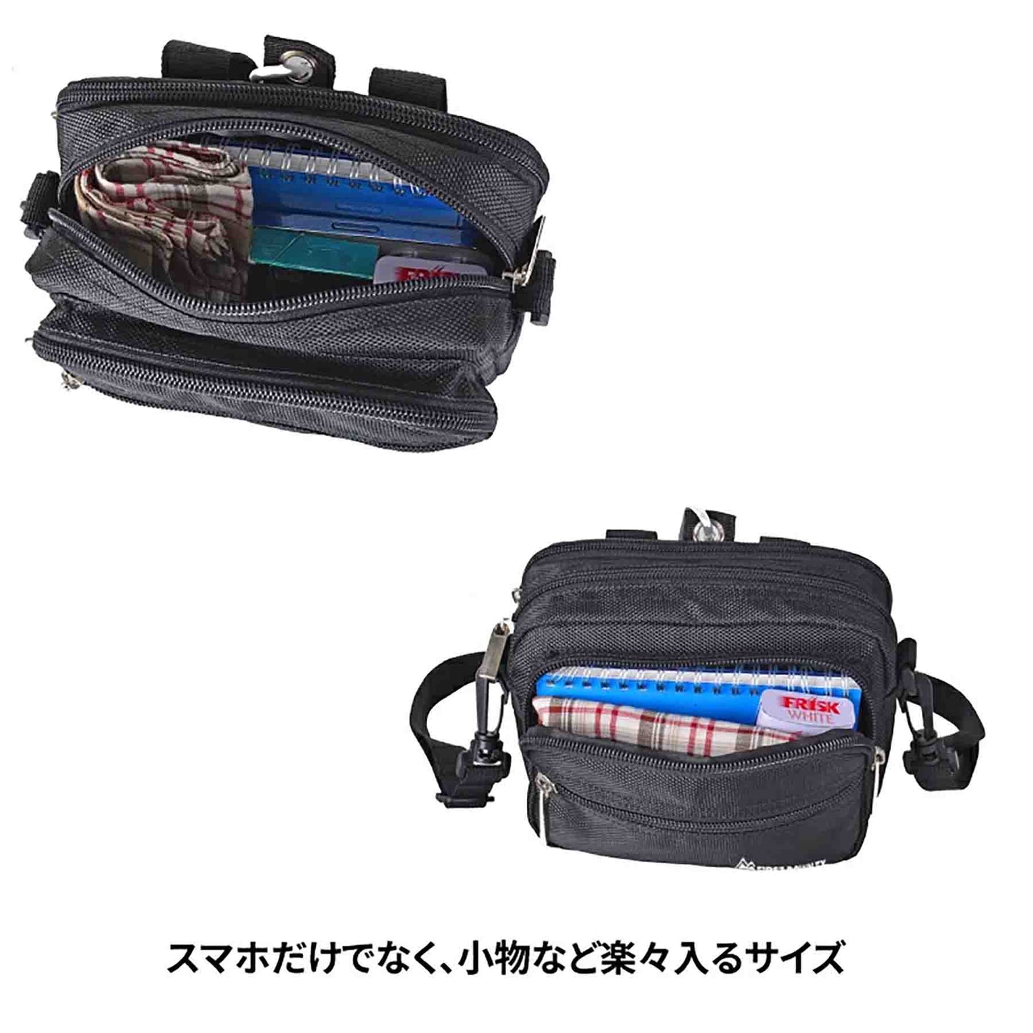 ＦＩＲＳＴ　ＤＯＷＮ－ＥＸ　１６８０Ｄ横ショルダー　３３０５８　ブラック