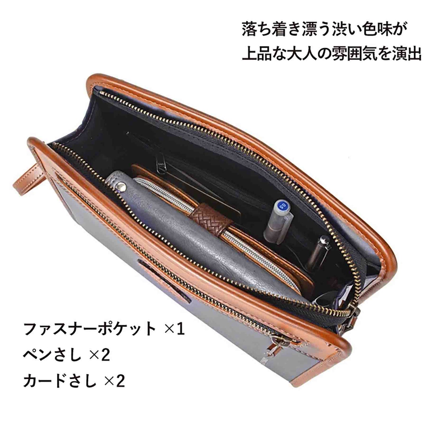 Ｕ．Ｐ　ｒｅｎｏｍａ　ナパロン　角ポーチ　２０１０１　グリーン