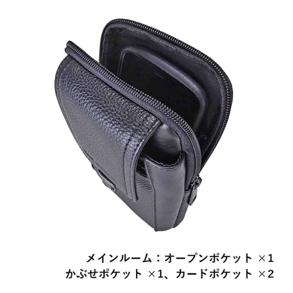 Ｕ．Ｐ　ｒｅｎｏｍａ　革スマホ立カブセポーチ　２０１０９　ブラック