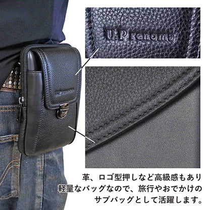 Ｕ．Ｐ　ｒｅｎｏｍａ　革スマホ立カブセポーチ　２０１０９　チョコ