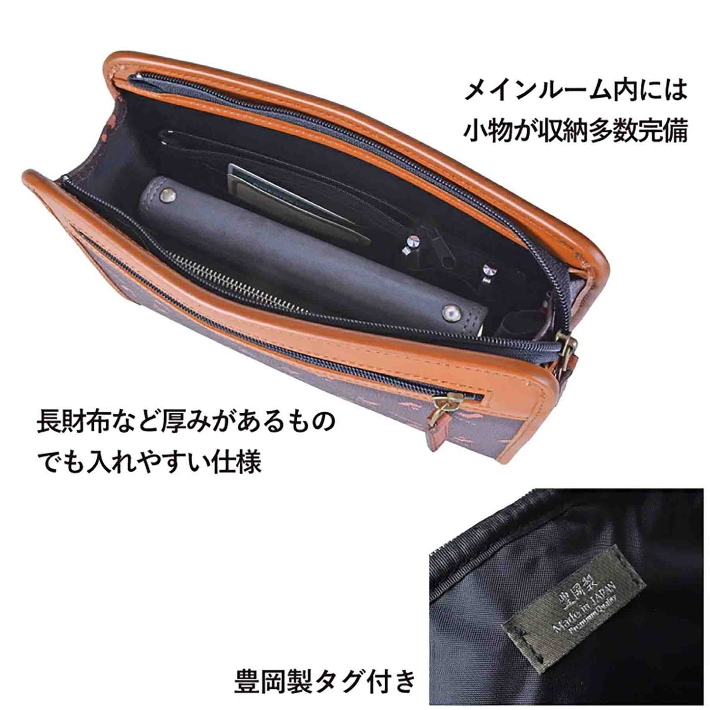 Ｕ．Ｐ　ｒｅｎｏｍａ　モノグラム　角ポーチ　２０１１８　ブラック
