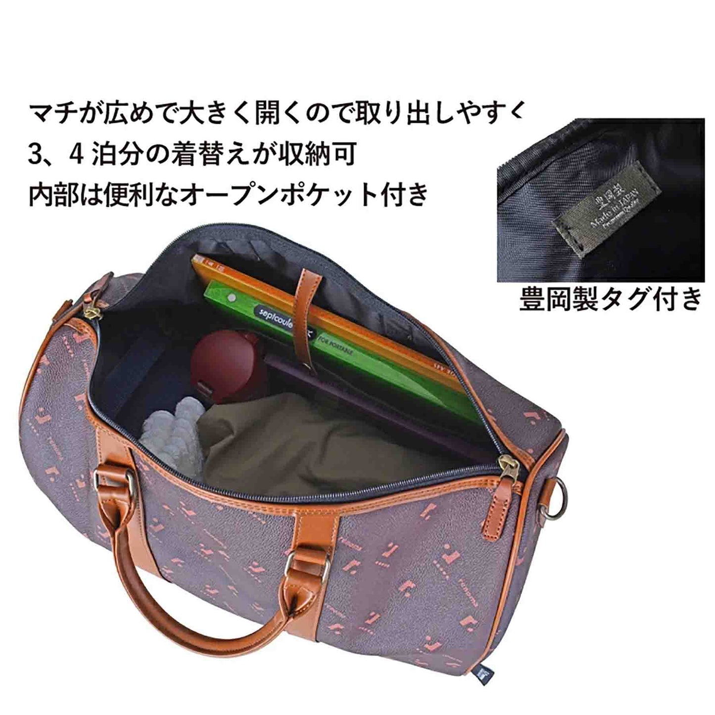 Ｕ．Ｐ　ｒｅｎｏｍａ　モノグラム　ボストンバッグ　２０１２０　２８Ｌ　ブラック