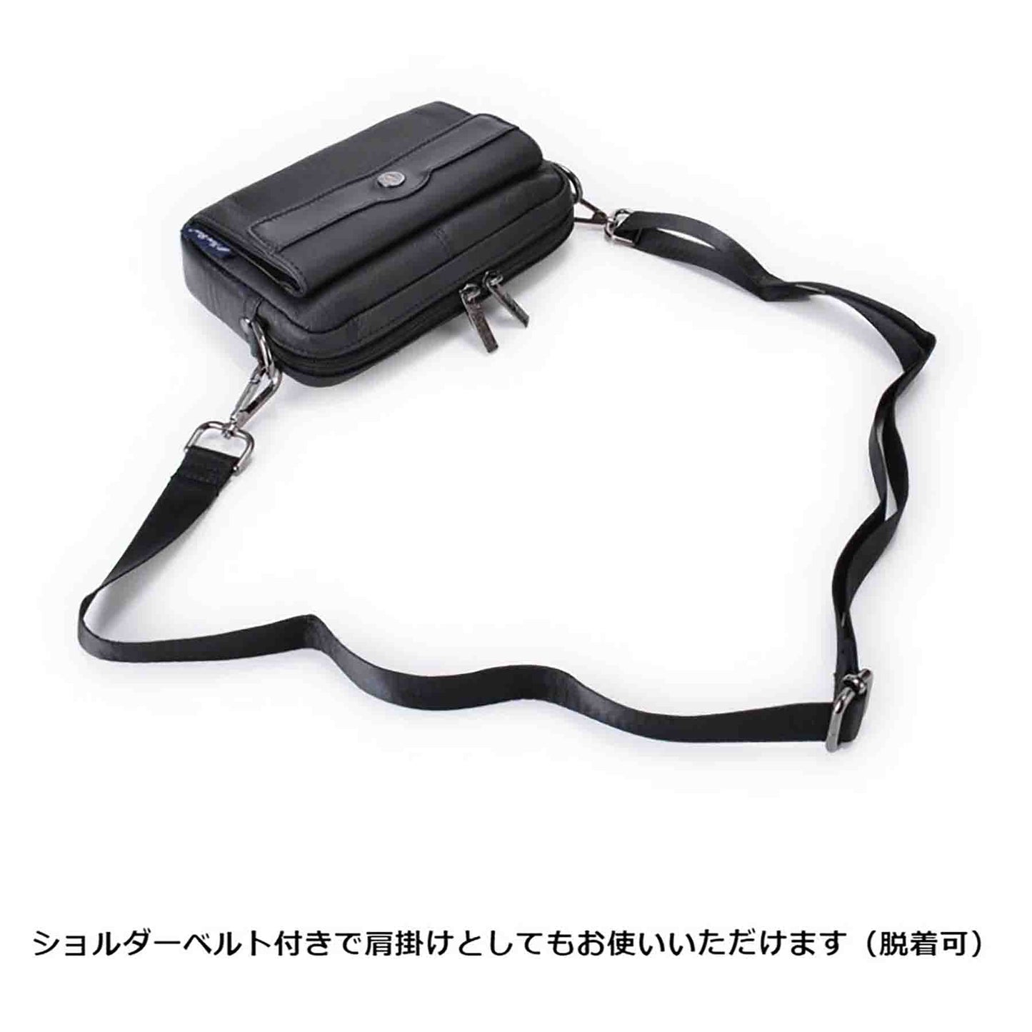 Ｔｒｏｙ　Ｂｒｏｓ　シュリンク　横ショルダーバッグＭ　７０１２　ブラック