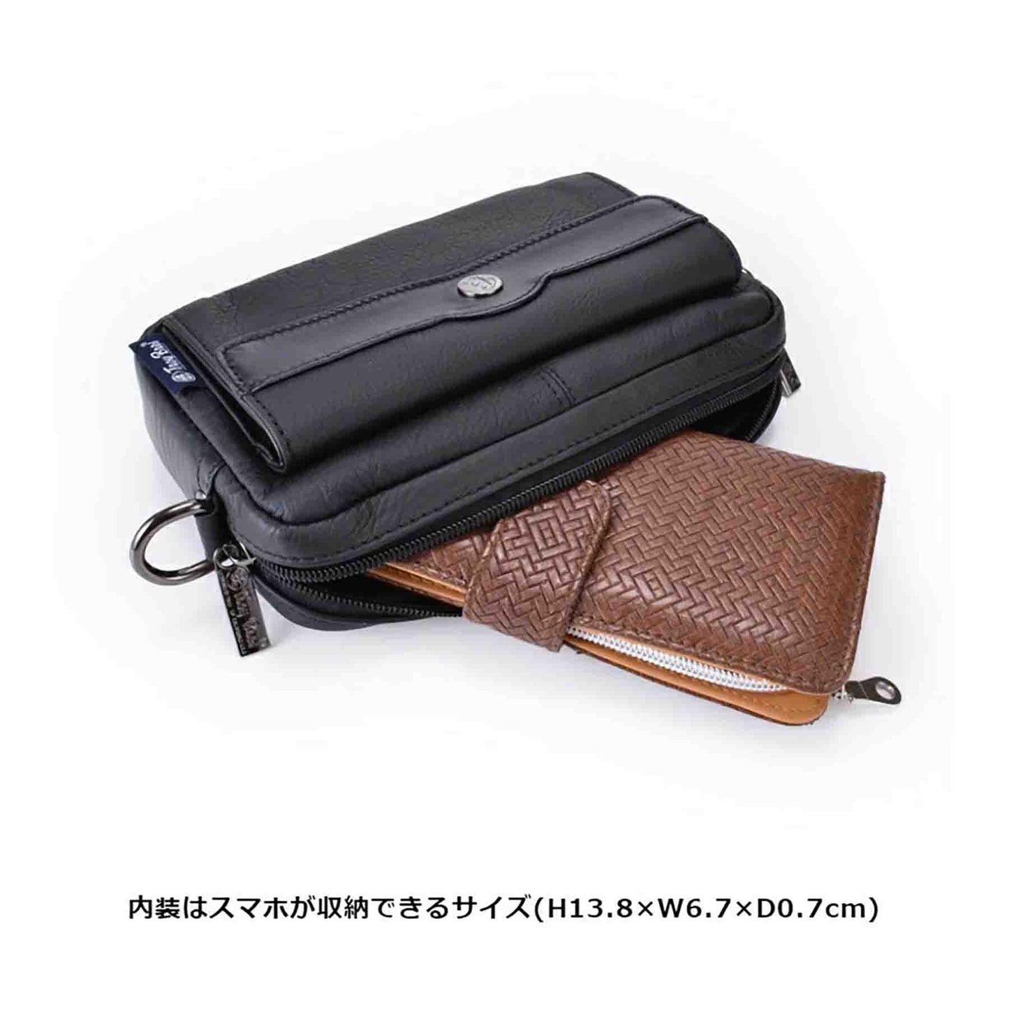 Ｔｒｏｙ　Ｂｒｏｓ　シュリンク　横ショルダーバッグＭ　７０１２　ブラック